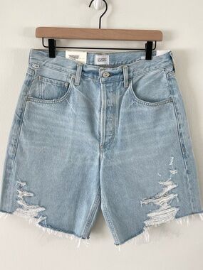 Citizens of Humanity Ayla Jorts Baggy Long Jean Shorts 28